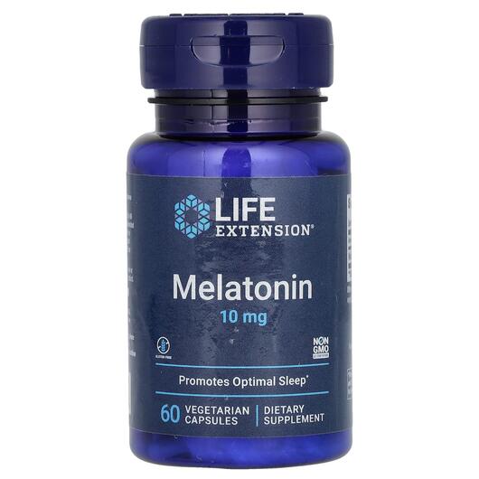 Основне фото товара Life Extension, Melatonin 10 mg, Мелатонін 10 мг, 60 капсул