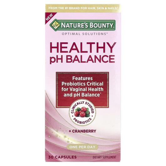 Основне фото товара Healthy PH Balance + Cranberry, Баланс рівня pH, 30 капсул