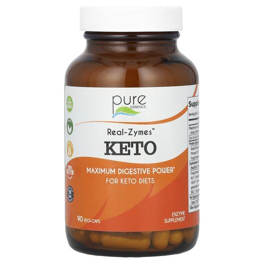 Основне фото товара Pure Essence, Real-Zymes Keto, Контроль ваги, 90 капсул