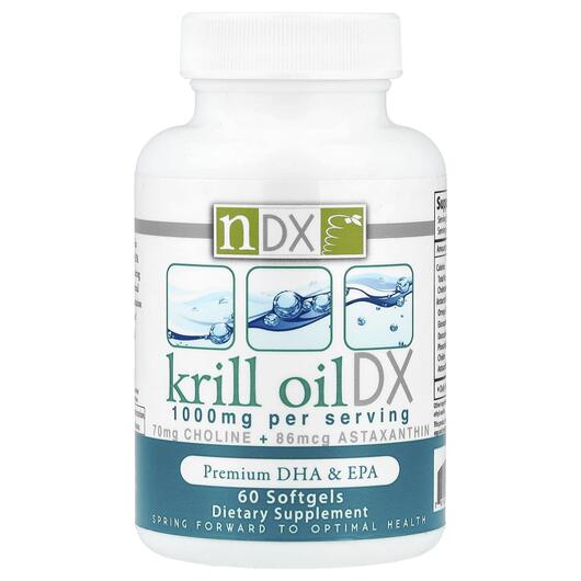 Основне фото товара Krill Oil DX 1000 mg, Масло криля DX 1000 мг, 60 капсул