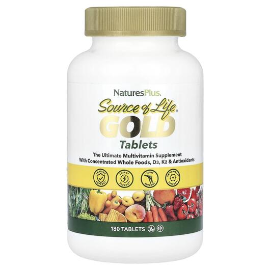 Основне фото товара Source Of Life Gold Tablets Ultimate, Мультивітаміни, 180 таблето