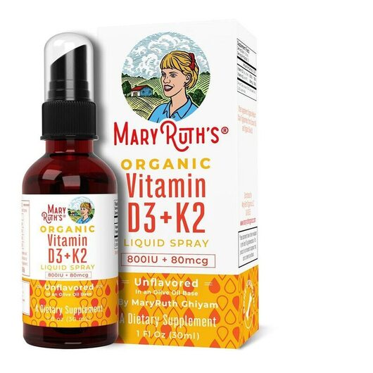 Основне фото товара Vitamin D3 + K2 Liquid Spray Unflavored, Вітамін D, 30 мл