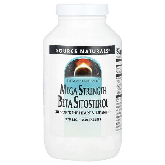 Основне фото товара Mega Strength Beta Sitosterol 375 mg, Бета-Ситостерол, 240 таблет