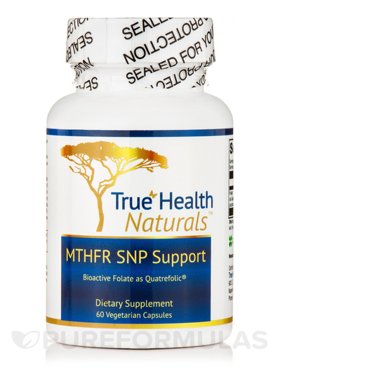 Основне фото товара True Healing Naturals, MTHFR SNP Support, Метилфолат, 60 капсул