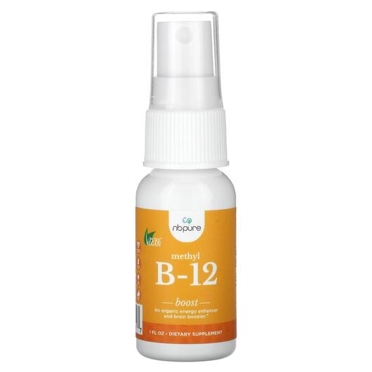 Основне фото товара NB Pure, Methyl B-12 Boost, Веган B-12 спрей 500 мкг, 295 мл