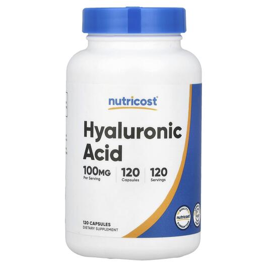 Основне фото товара Hyaluronic Acid 100 mg, Гіалуронова кислота, 120 капсул