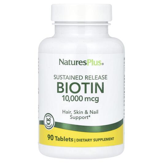 Основне фото товара Biotin Sustained Release 90, Вітамін B7 Біотин, 90 таблеток