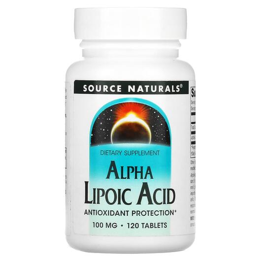 Основне фото товара Alpha Lipoic Acid 100 mg, Альфа-ліпоєва кислота 100 мг, 120 табле