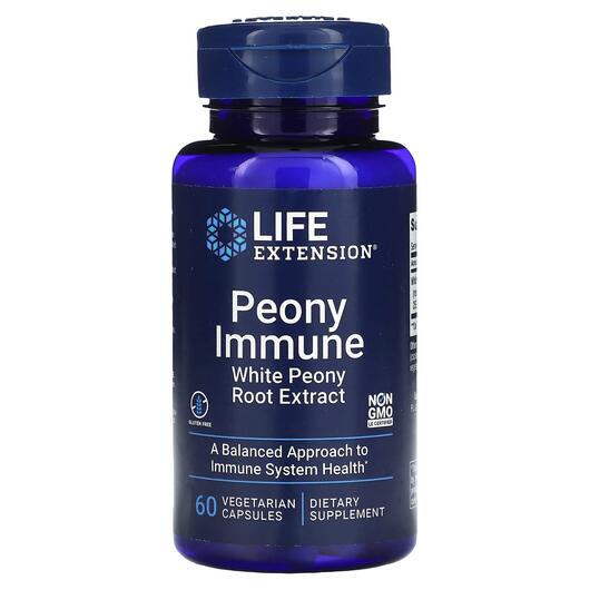 Основне фото товара Life Extension, Peony Immune, Біла півонія, 60 капсул