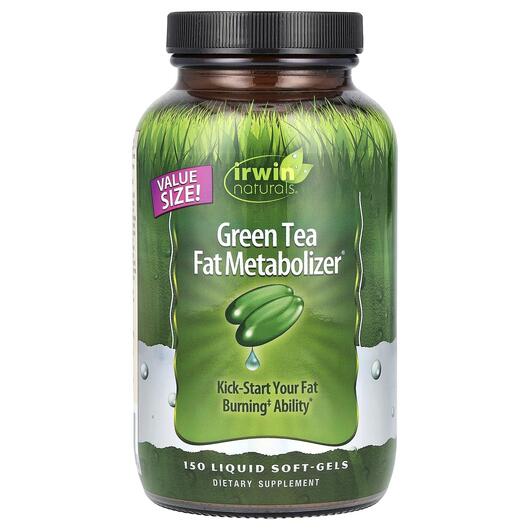 Основне фото товара Green Tea Fat Metabolizer, Жироспалювачі, 150 Liquid Soft Gels