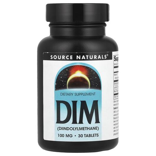 Основне фото товара Source Naturals, DIM 100 mg, Дііндолілметан, 30 таблеток