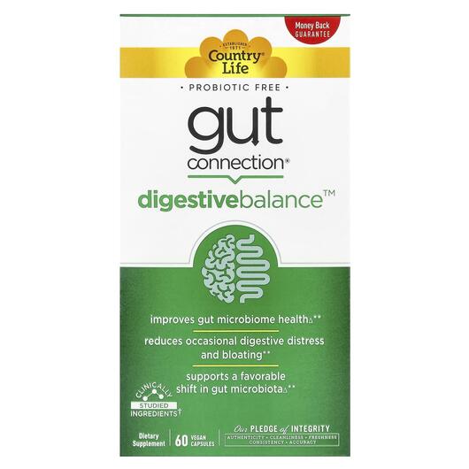 Основне фото товара Gut Connection Digestive Balance, Підтримка кишківника, 60 капсул