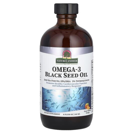Основне фото товара Omega-3 with Black Seed Oil, Омега з Тмином, 240 мл