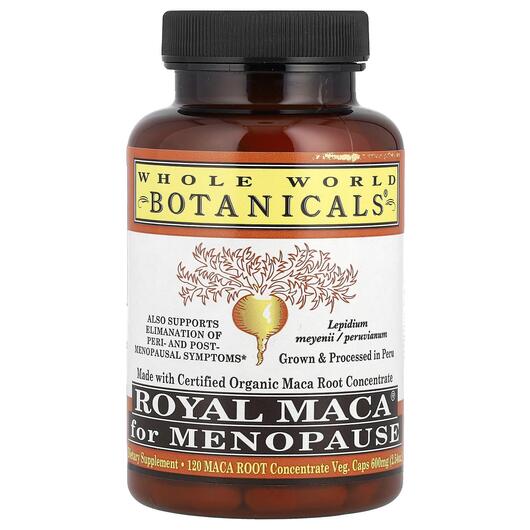 Основне фото товара Royal Maca for Menopause 500, Підтримка менопаузи 500 мг, 120 кап