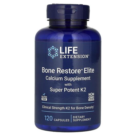 Основне фото товара Bone Restore Elite, Вітамін K2 45000 мкг, 120 капсул