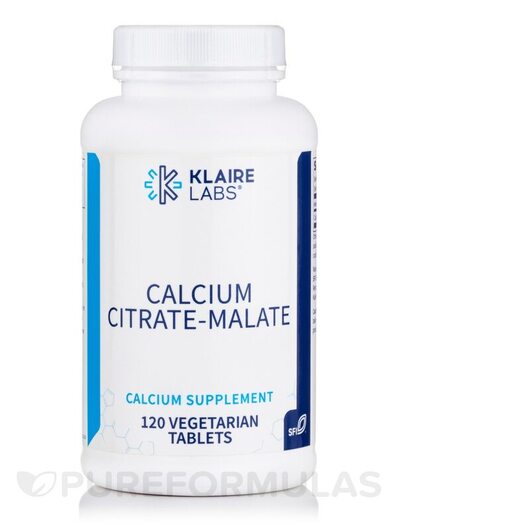 Основне фото товара Klaire Labs, Calcium Citrate-Malate, Цитрат Кальцію, 120 таблеток
