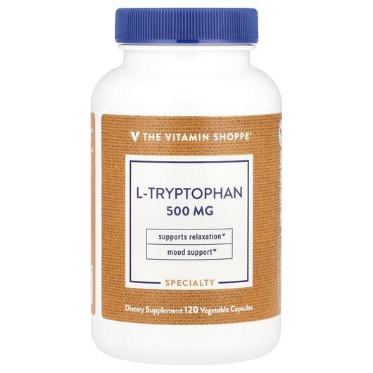 Основне фото товара TheVitaminShoppe, L-Tryptophan 500 mg, L-Триптофан, 120 капсул