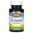 Carlson, E-Gems 400 IU 268 mg, Вітамін E Токофероли, 60 капсул