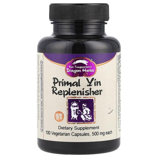 Основне фото товара Dragon Herbs, Primal Yin Replenisher 500 mg, Трави, 100 капсул
