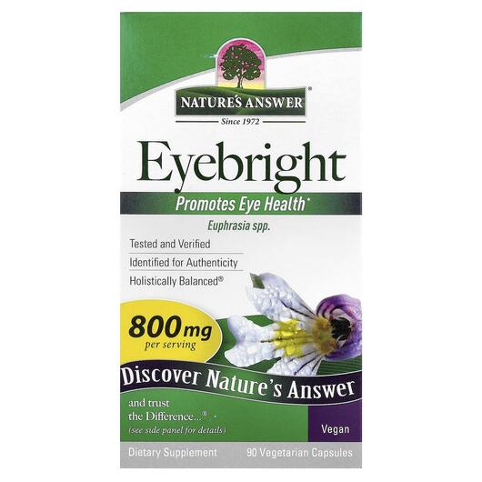 Основне фото товара Nature's Answer, Eyebright, Очанка 800 мг, 90 капсул