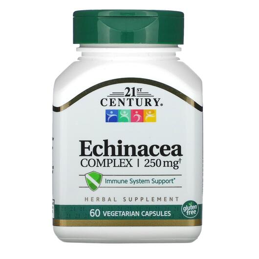 Основне фото товара 21st Century, Echinacea Complex, Ехінацея 250 мг, 60 капсул