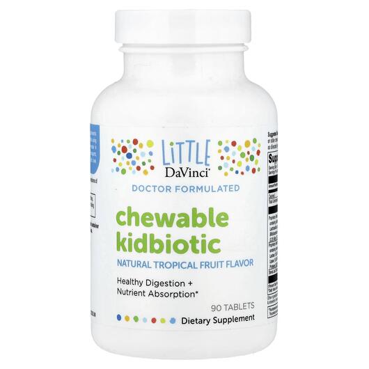 Основне фото товара Chewable Kidbiotic Natural Tropical, Пробіотики, 90 жувальних таб