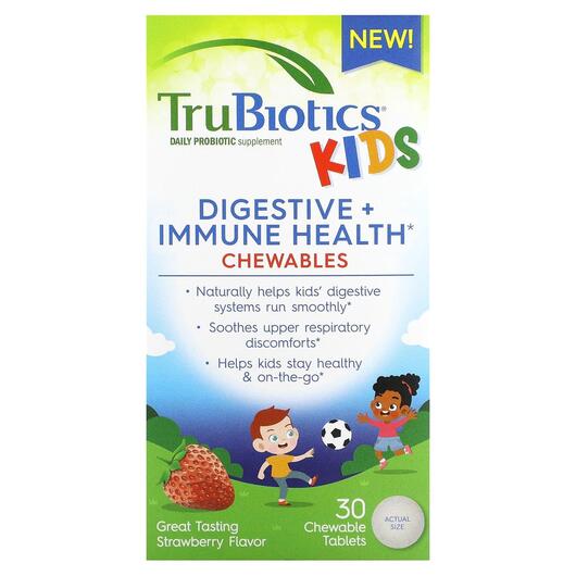 Основне фото товара Kids Digestive + Immune Health Chewables, Пробіотики для дітей, 3