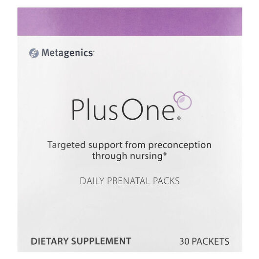 Основне фото товара Plus One Daily Prenatal Packs, Вітаміни для вагітних, 30 пакетів