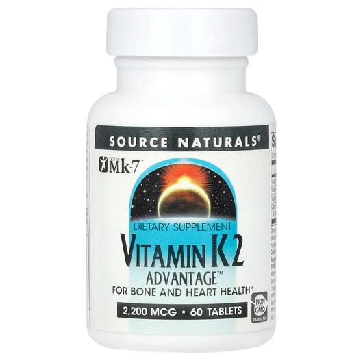 Основне фото товара Vitamin K2 Advantage 2200 mcg 60, Вітамін К2 2200 мкг, 60 таблето