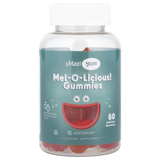 Основне фото товара Mel-O-Licious! Gummies Natural Cherry & Orange, Мелатонін, 60