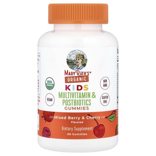 Основне фото товара Organic Kids Multivitamin & Postbiotics, Вітаміни для дітей, 