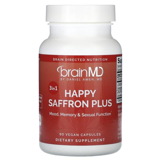 Основне фото товара BrainMD, Happy Saffron Plus, Шафран, 90 капсул