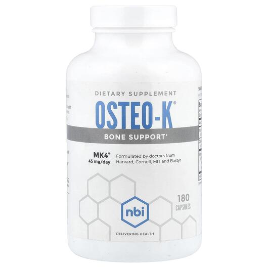Основне фото товара NBI Health, Osteo-K, Підтримка суглобів, 180 капсул