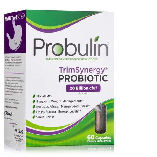 Основне фото товара TrimSynergy Probiotic 20 Billion CFU, Пробіотики, 60 капсул