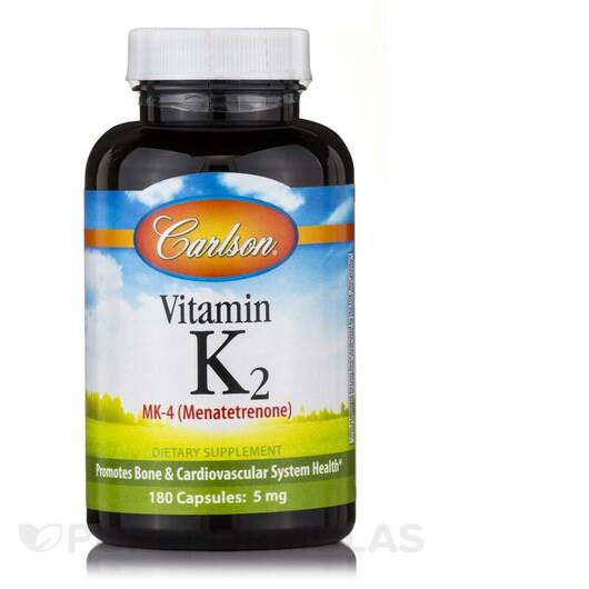 Основне фото товара Vitamin K2 as MK-4 Menatetrenone 5 mg, Вітамін K2, 180 капсул