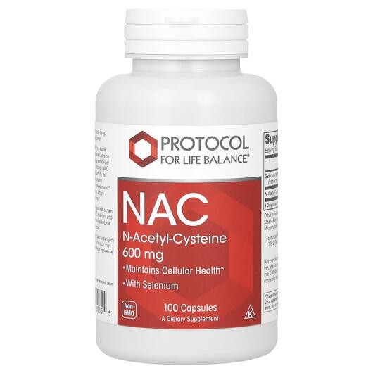 Основне фото товара NAC N-Acetyl-Cysteine 600 mg, N-ацетилцистеїн, 100 капсул