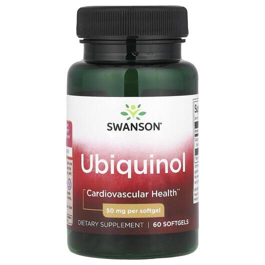 Основне фото товара Swanson, Ubiquinol 50 mg, Убіхінол, 60 капсул