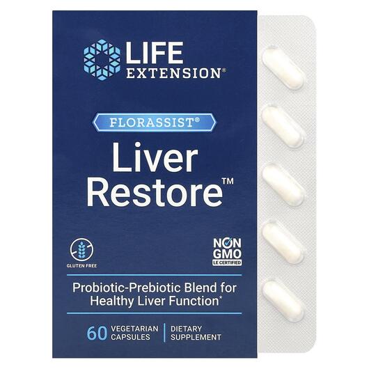 Основне фото товара Life Extension, FLORASSIST Liver Restore, 60 капсул