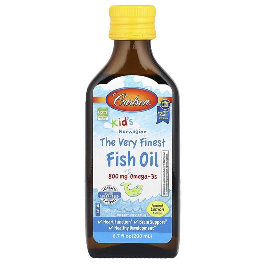 Основне фото товара Kid's Norwegian The Very Finest Fish Oil, Риб'ячий жир,