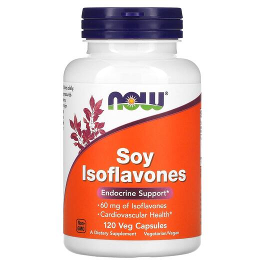 Основне фото товара NOW, Soy Isoflavones, Соєві Ізофлавони 60 мг, 120 капсул