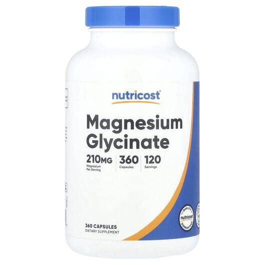 Основне фото товара Magnesium Glycinate 210 mg, Гліцинат магнію, 360 капсул