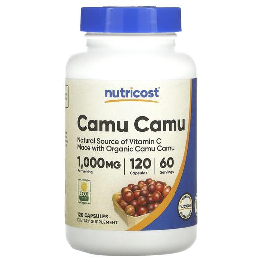 Основне фото товара Nutricost, Camu Camu 1000 mg, Каму каму, 120 капсул