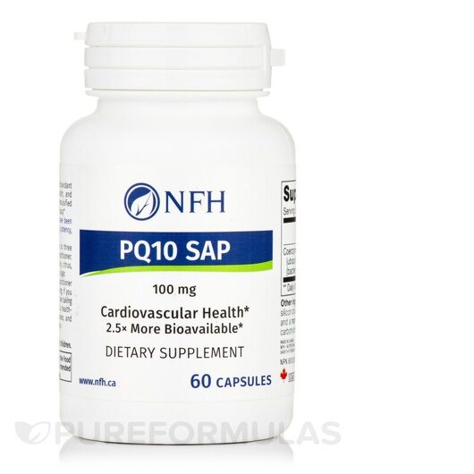 Основне фото товара NFH, PQ10 SAP 100 mg, Кардіо комплекс, 60 капсул