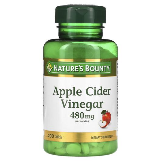 Основне фото товара Apple Cider Vinegar 480 mg, Яблучний оцет 480 мг, 200 таблеток