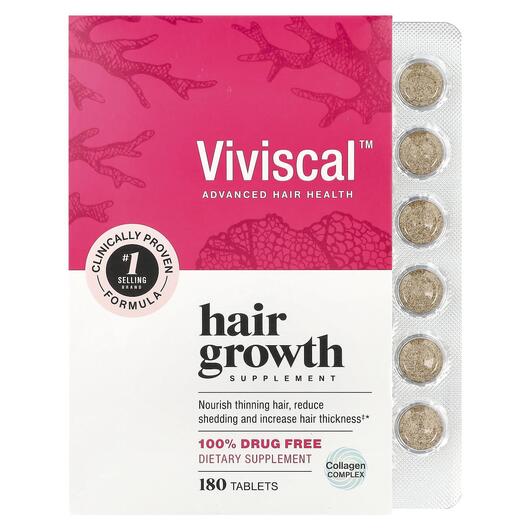 Основне фото товара Hair Growth Supplement, Підтримка росту волосся, 180 таблеток