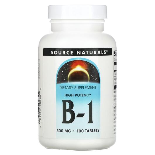 Основне фото товара B-1 High Potency 500 mg 100, Вітамін B-1 500 мг, 100 таблеток