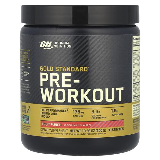 Основне фото товара Gold Standard Pre-Workout Fruit, Передтренувальний комплекс, 300 