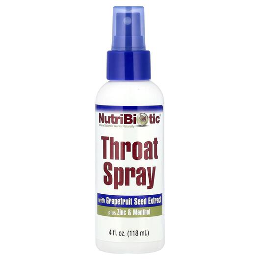 Основне фото товара NutriBiotic, Throat Spray, Спрей для горла, 118 мл