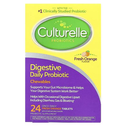 Основне фото товара Culturelle, Digestive Daily Probiotic, Пробіотики, 24 таблетки