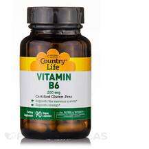 Vitamin B6 200 mg Витамин B6 Пиридоксин Country Life